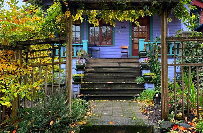 Craftsman bungalow on a tree-lined Madrona street with Lake Washington views