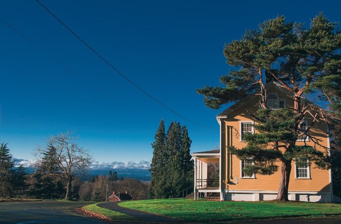 West Seattle view home overlooking the Puget Sound with the Olympic Mountains in the background